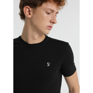 Six Valves Basic Black T-Shirt