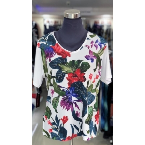 Canarian Flowers Short Sleeved Top