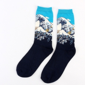 The Great Wave off Kanagawa Printed Socks