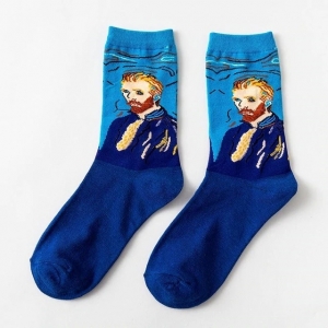 Portrait of Vincent van Gogh Printed Socks