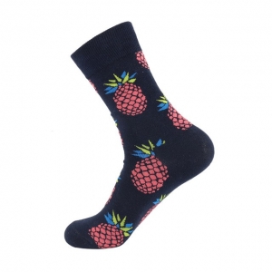 Big Pineapples Black Printed Socks