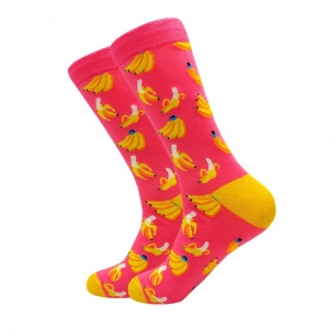 Pink Banana Printed Socks