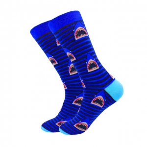 Shark Attack Lines Printed Socks