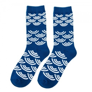 Wave Japanese Style Printed Socks