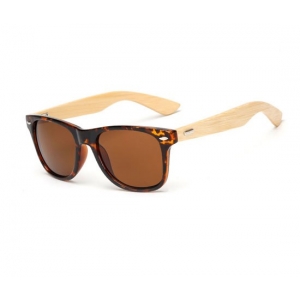 Dark Turtle Bamboo Wayfarer UV400 Sunglasses
