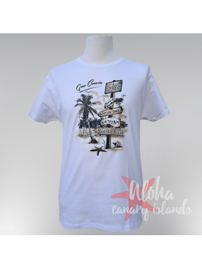 Camiseta Aloha Canary Gran Canaria Puntos de Interés