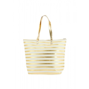 White Golden Stripes Bag