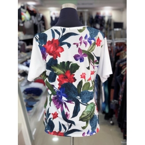 Canarian Flowers Short Sleeved Top