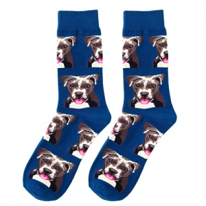 Boxer Dog Print Socks