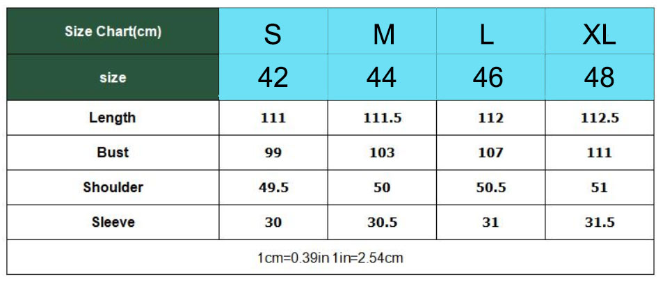 Cotton Stripped Dress Size Guide